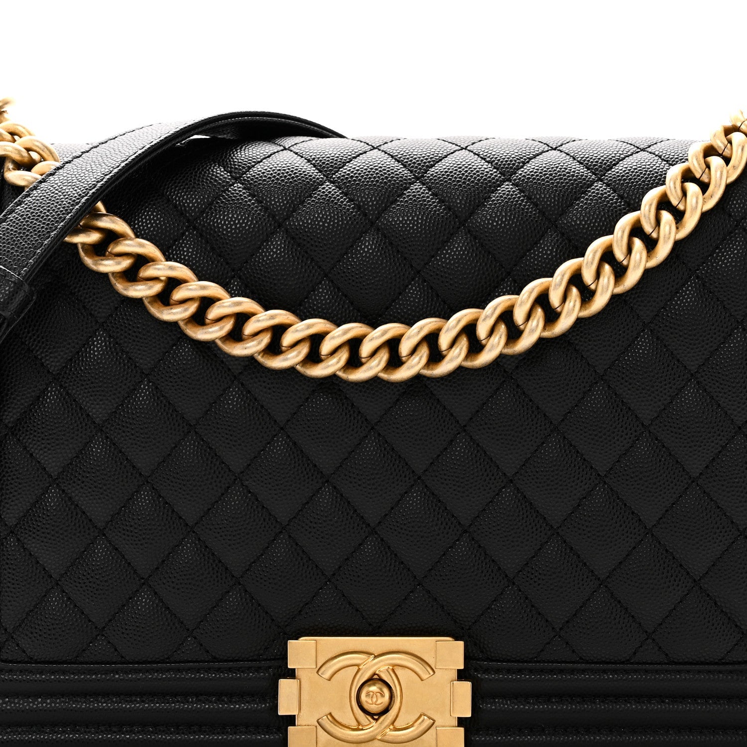 Caviar Quilted New Medium Boy Flap Black