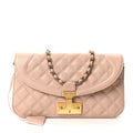 Lacquered Lambskin Baroque Single Flap Beige