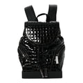 Calfskin Alligator Embossed Small Explorafunk Backpack Black