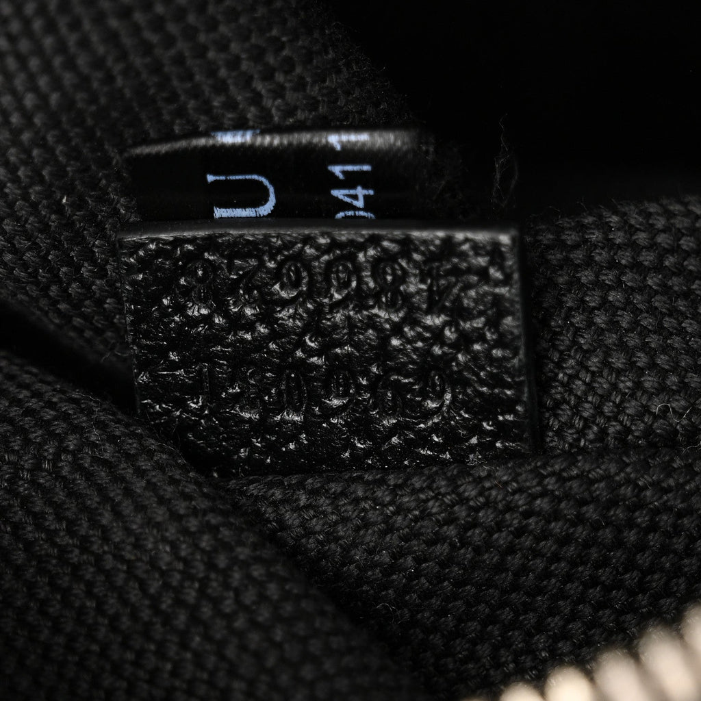 Monogram Jumbo GG Textured Dollar Calfskin Web Belt Bag Black