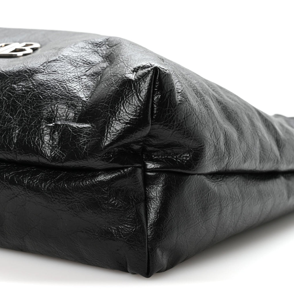 Arena Calfskin Large Monaco Shoulder Bag Black