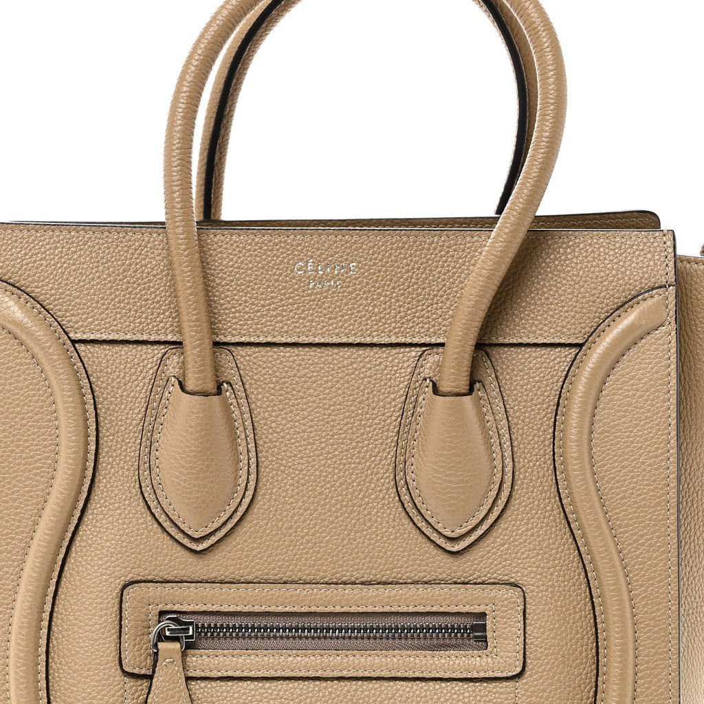 Drummed Calfskin Micro Luggage Dune