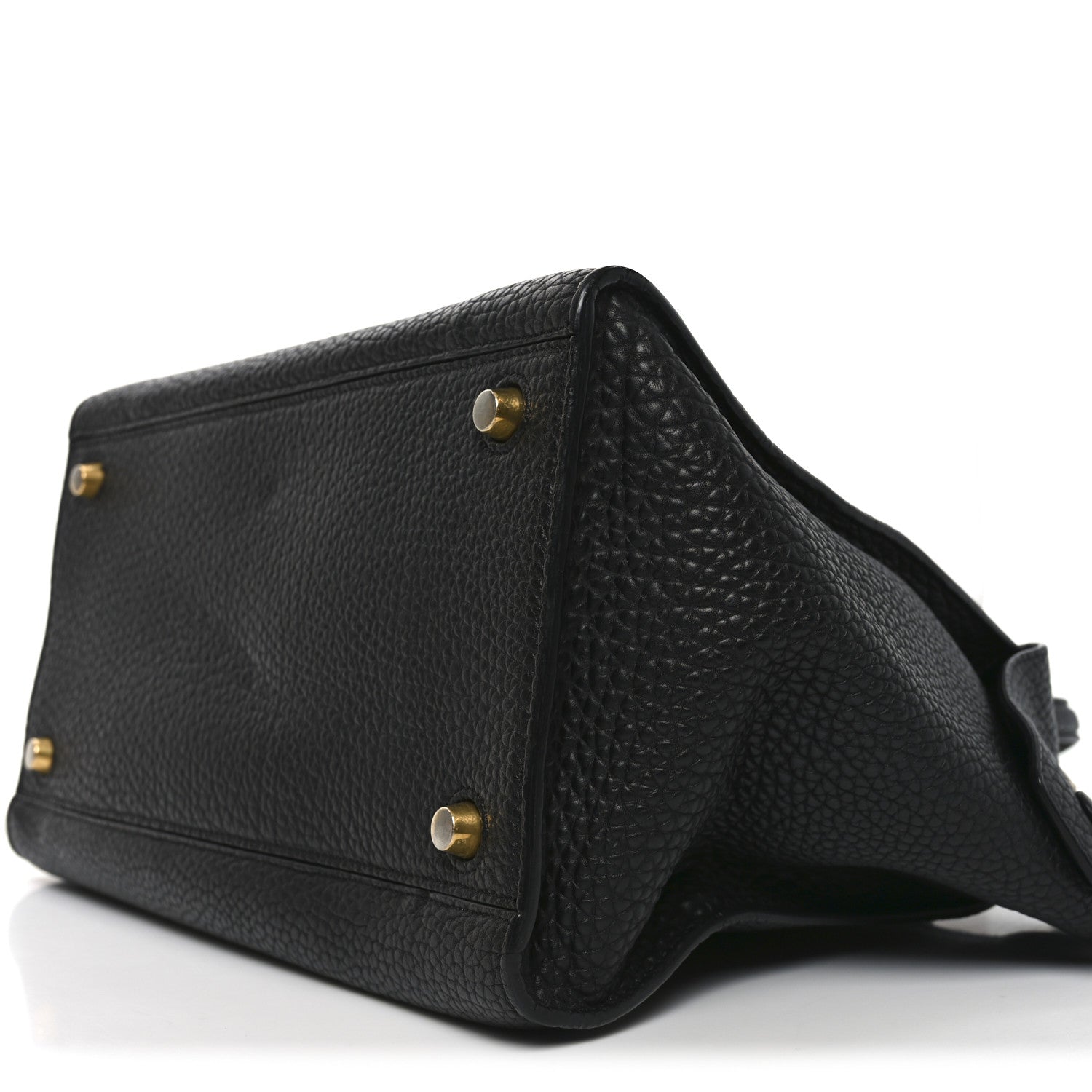 Bullhide Calfskin Medium Ring Bag Black