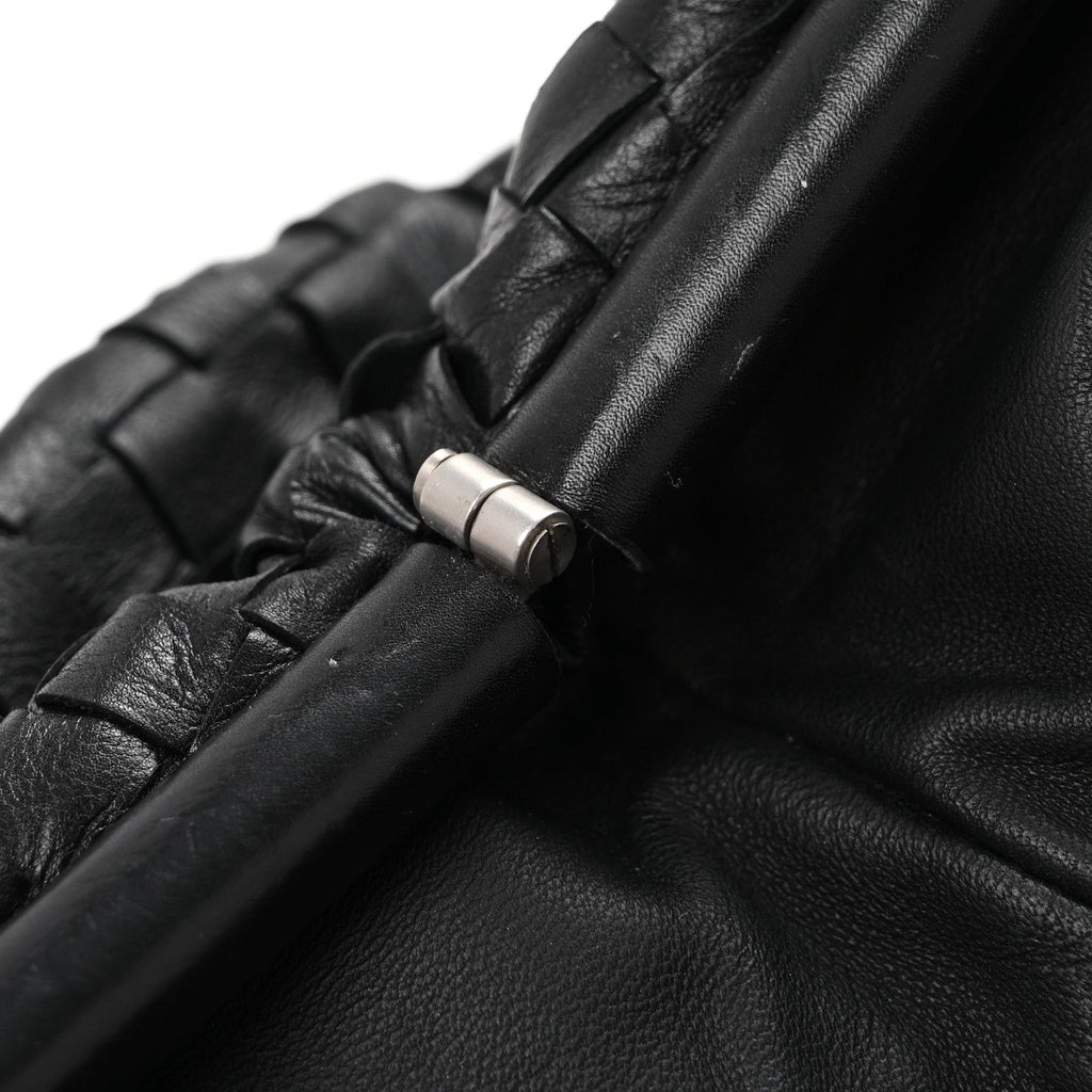 Nappa Maxi Intreccio The Pouch Oversized Clutch Black