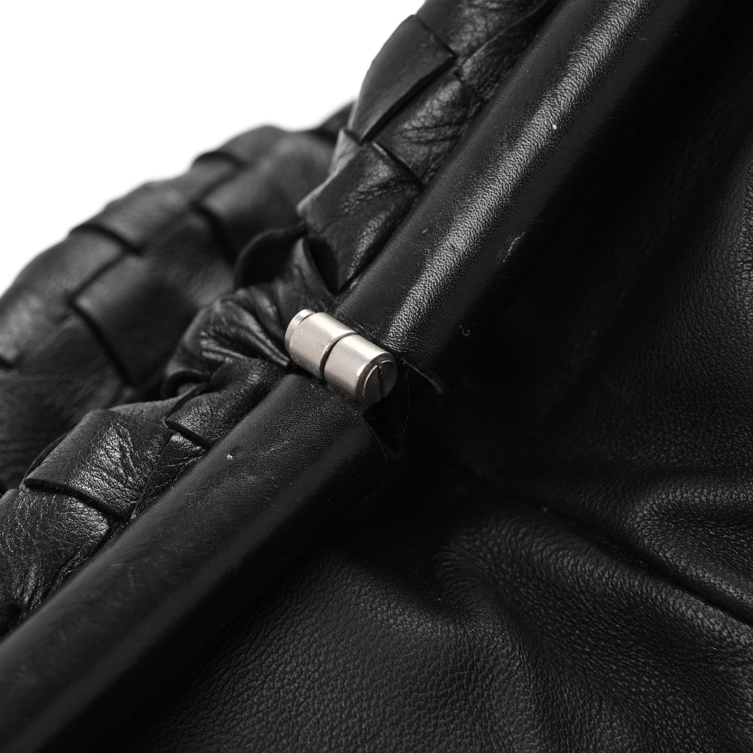 Nappa Maxi Intreccio The Pouch Oversized Clutch Black