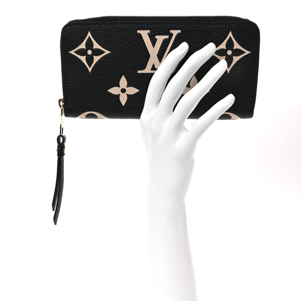 Empreinte Monogram Giant Zippy Wallet Black Beige