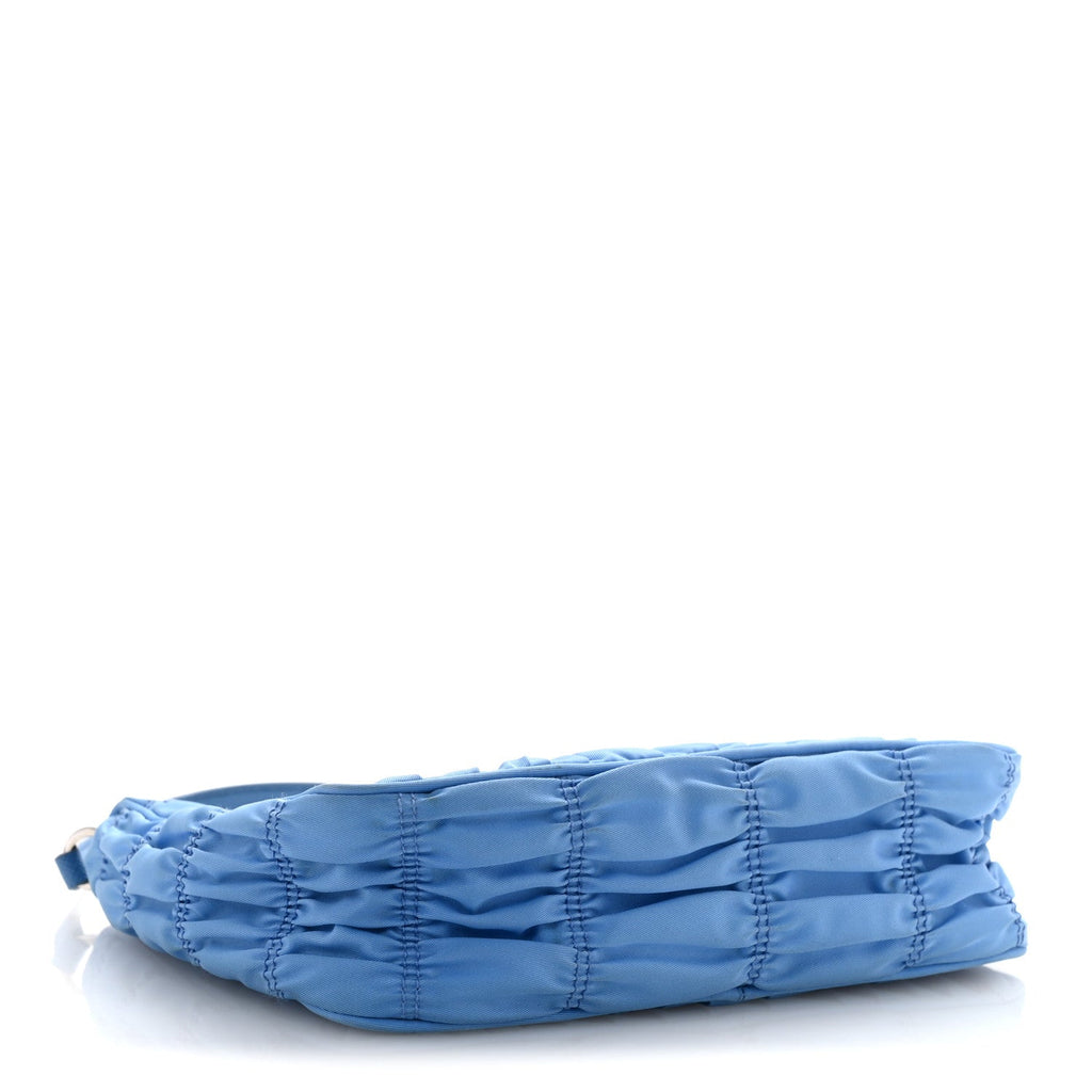 Tessuto Nylon Gaufre Shoulder Bag Pervinca