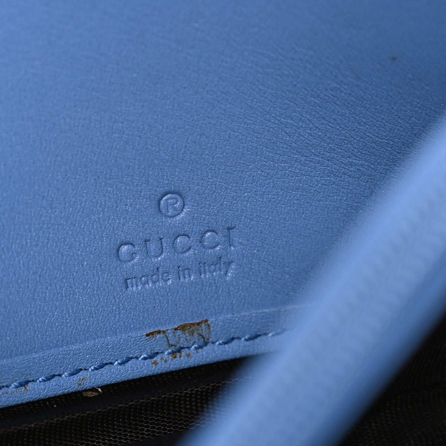 Calfskin Matelasse GG Marmont Continental Wallet Clear Sky Blue