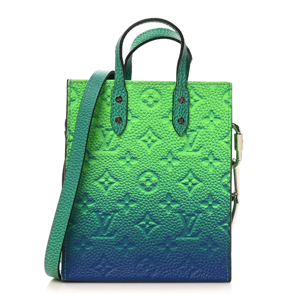 Taurillon Illusion Sac Plat XS Bleu Vert