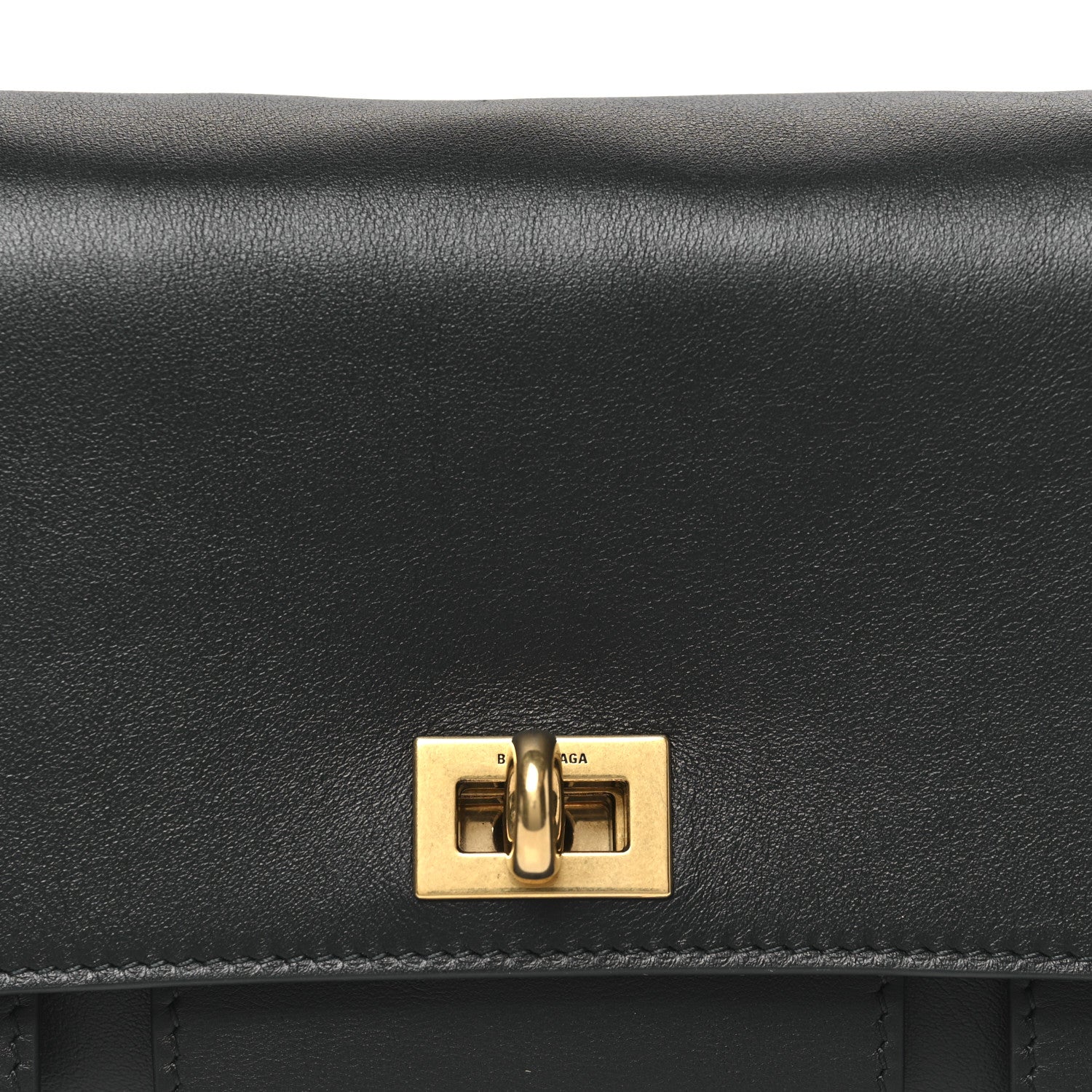 Smooth Calfskin Small Bel Air Clutch On Strap Black