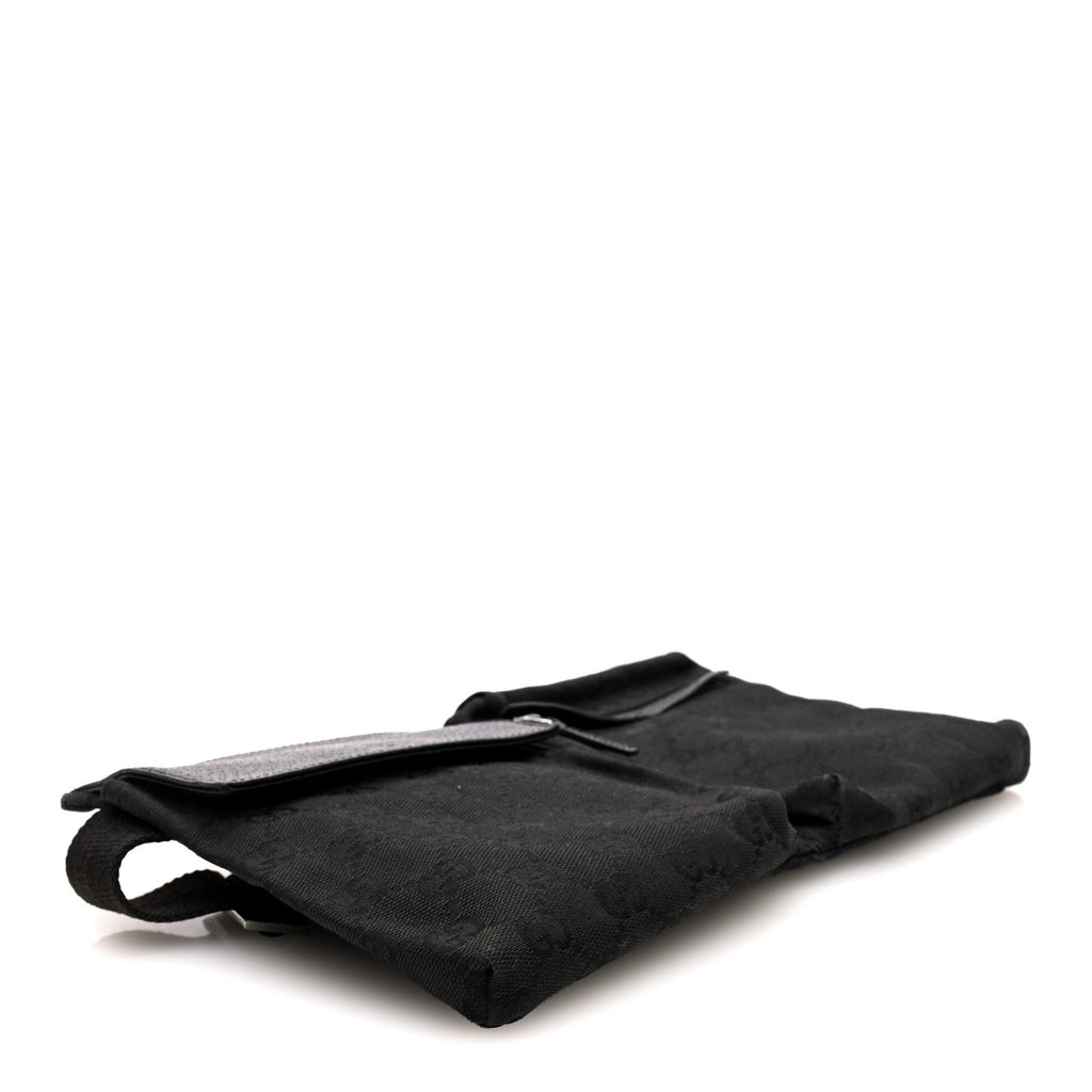 GG Monogram Double Pocket Belt Bag Black