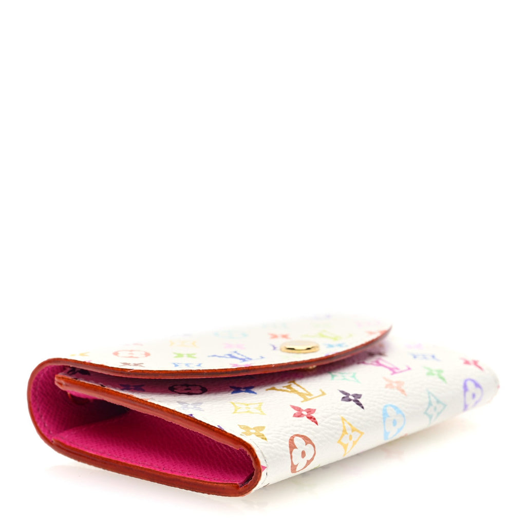 LV X TM Monogram Multicolor Rosalie Coin Purse White Kawaii Pink