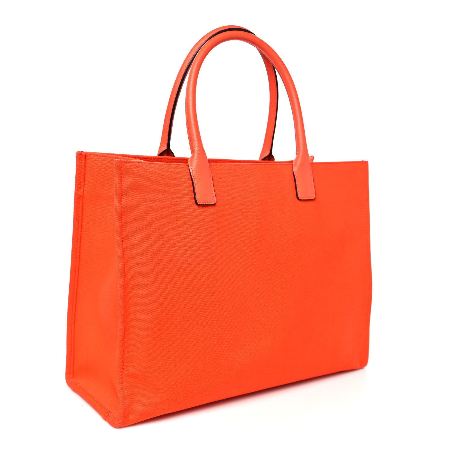 Canvas Calfskin La Medusa Tote Bag Orange