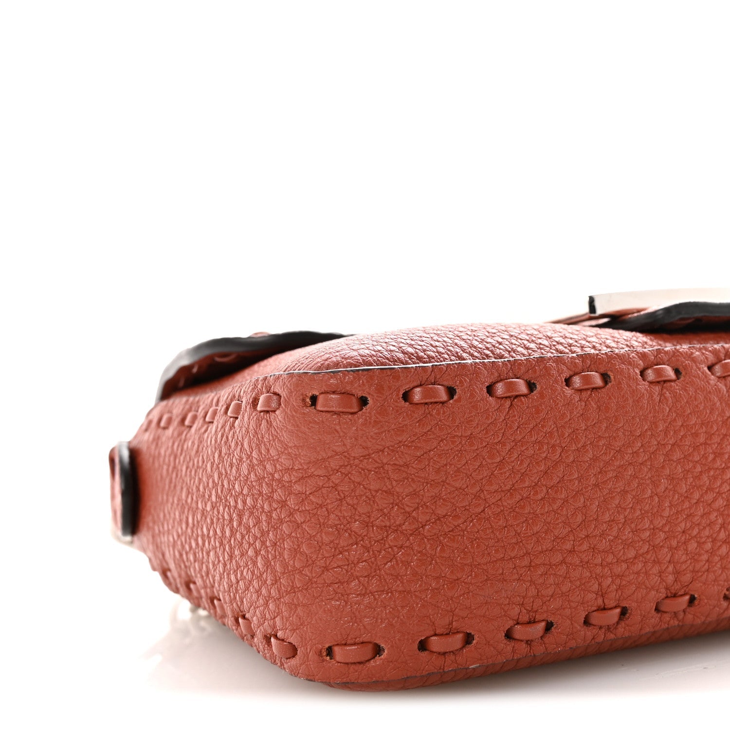 Cuoio Romano Selleria Macro Stitchings Mini Baguette Sienna