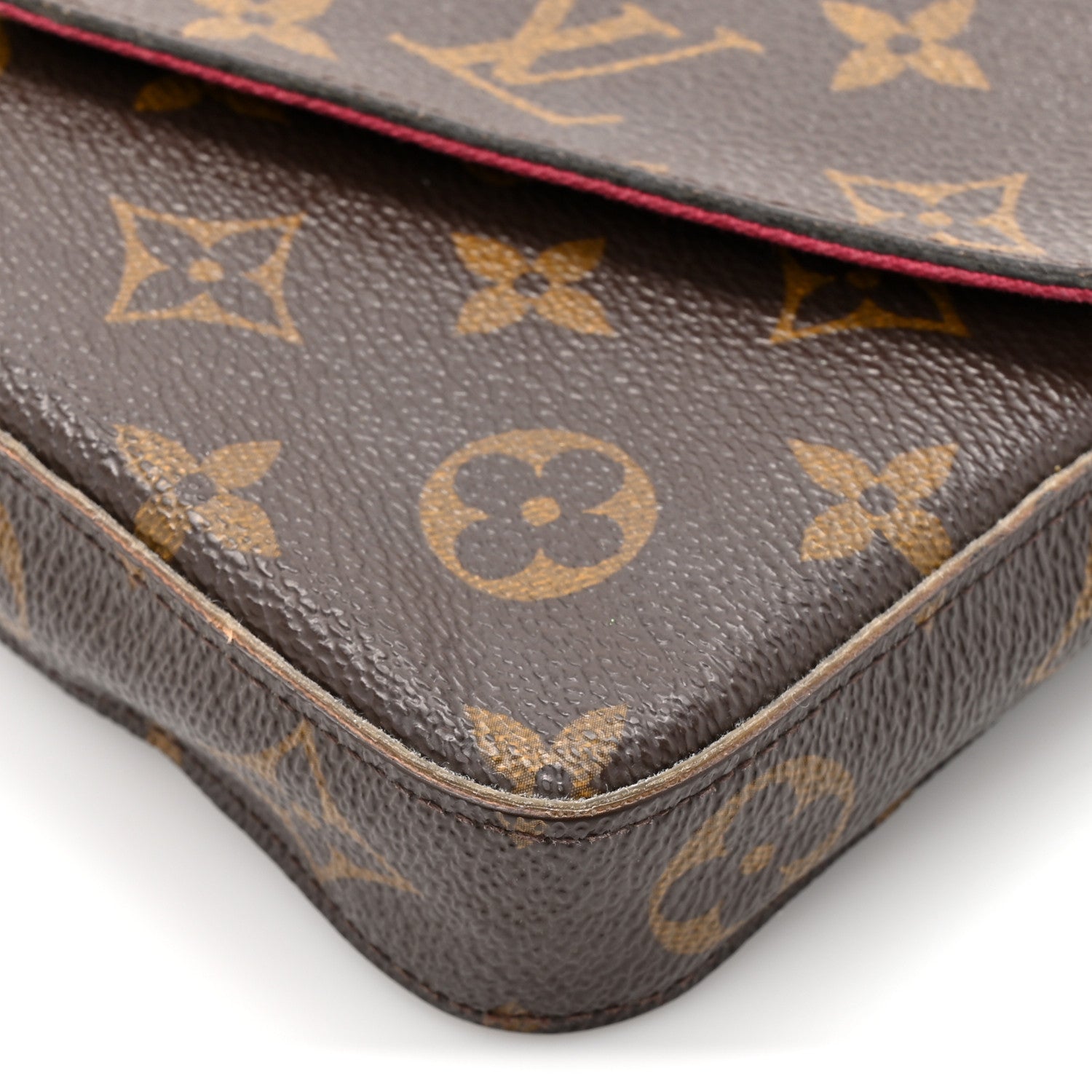 Monogram Pochette Felicie Chain Wallet Fuchsia