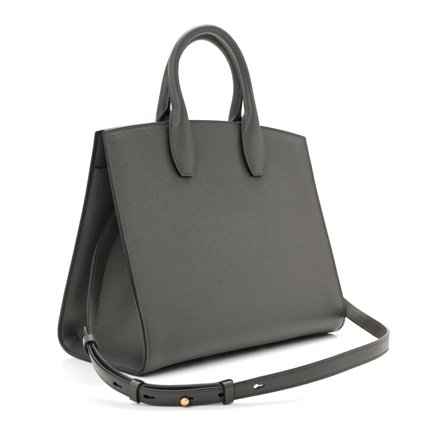 Hammered Calfskin Medium The Studio Box Bag Sparrow