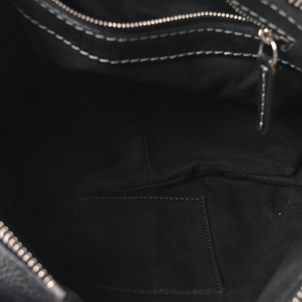 Calfskin Small Paddington Satchel Black