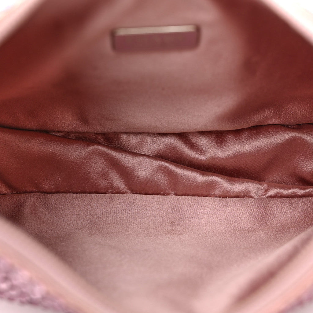Satin Crystal Mini Re-Edition 2000 Bag Alabastro