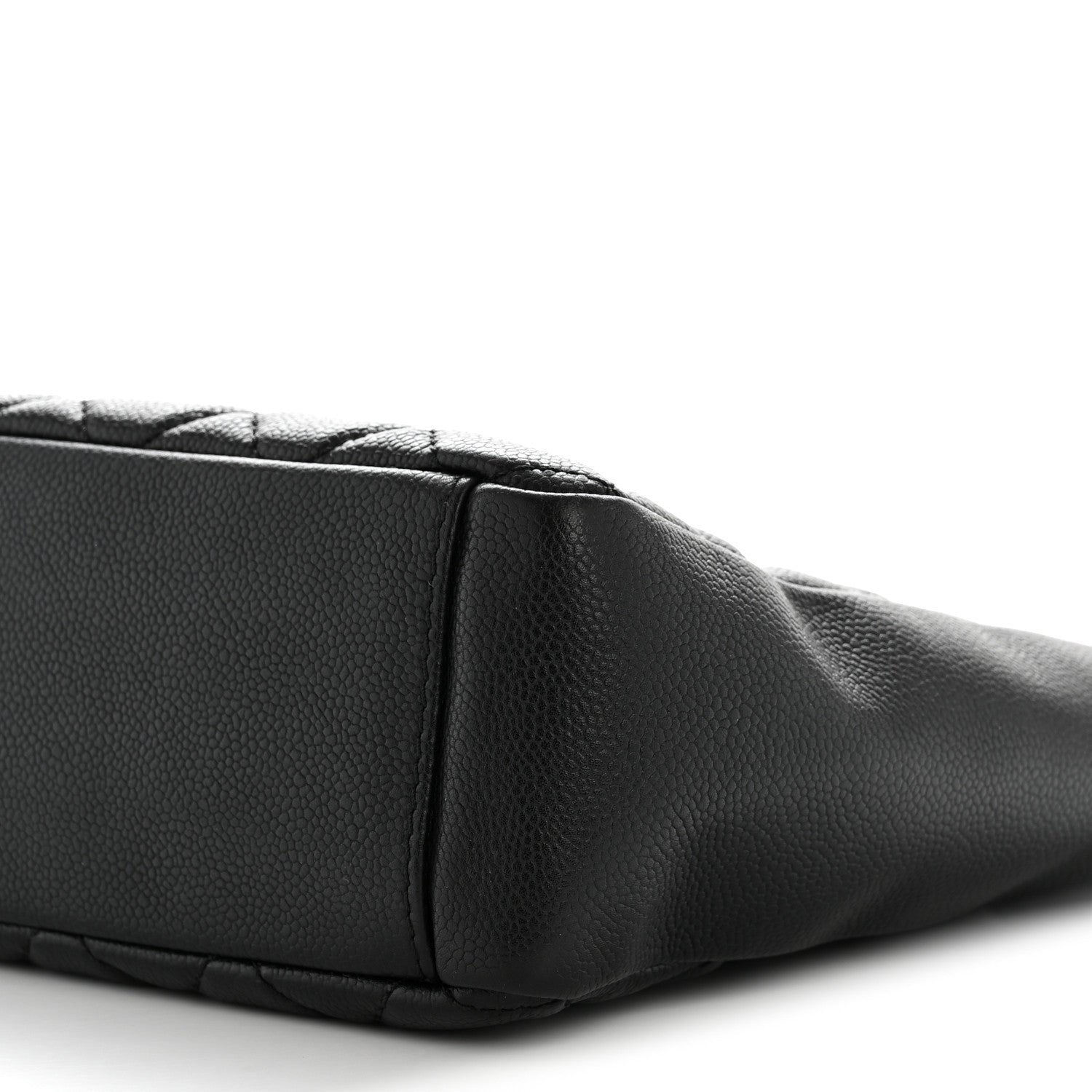Caviar Quilted Petit Shopping Tote PST Black