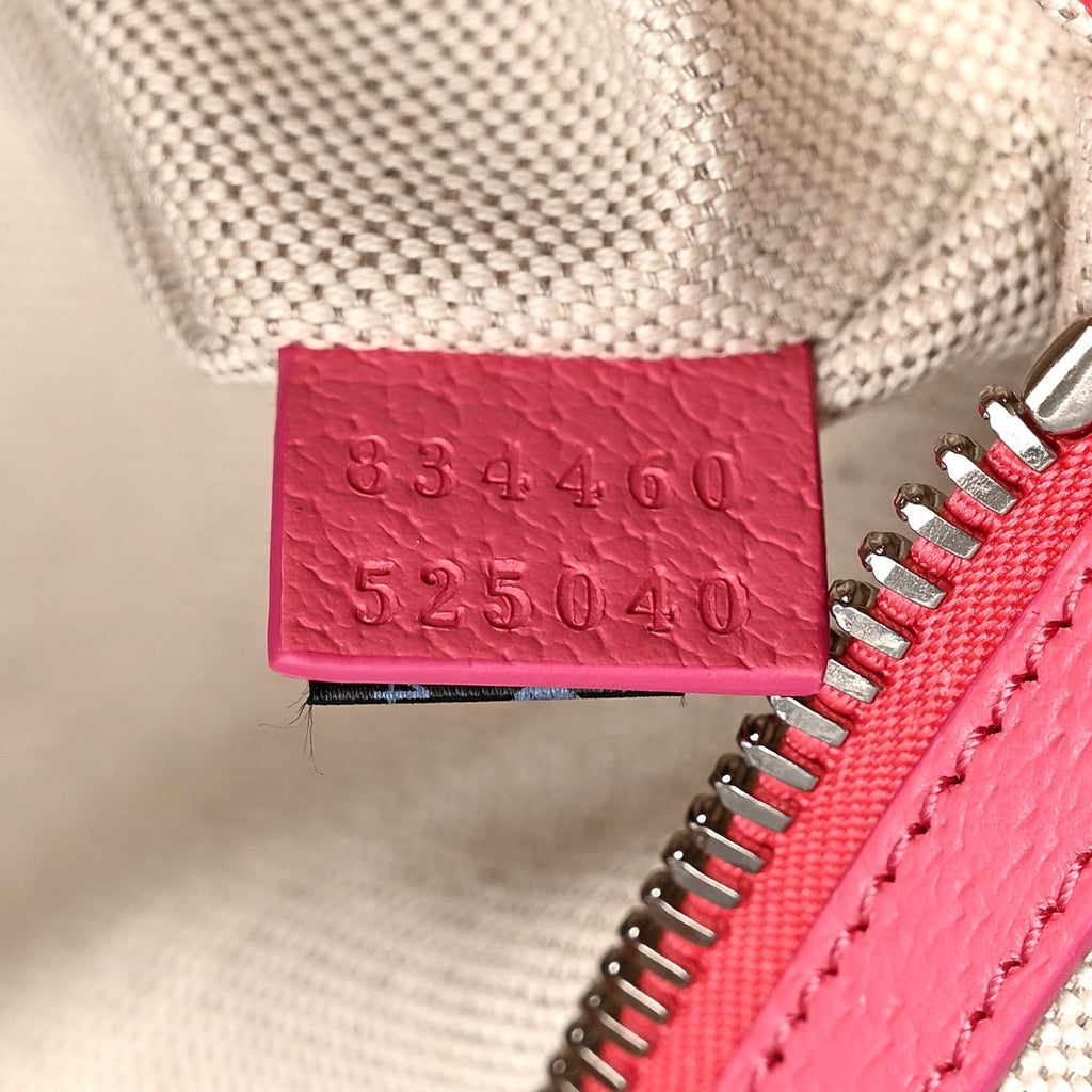 GG Supreme Monogram Textured Dollar Calfskin Airbrushed Medium Savoy Duffle Bag Pink Beige