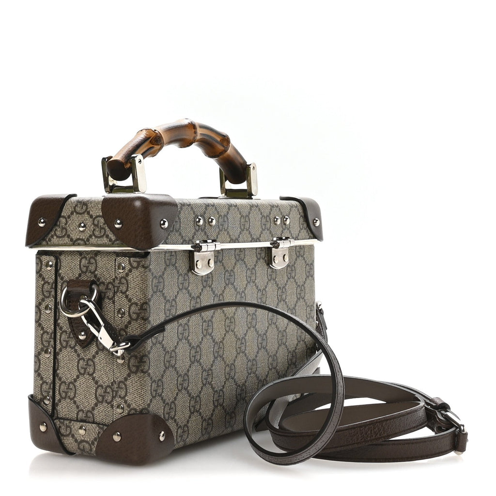 GG Supreme Monogram Globe-Trotter Beauty Case Brown