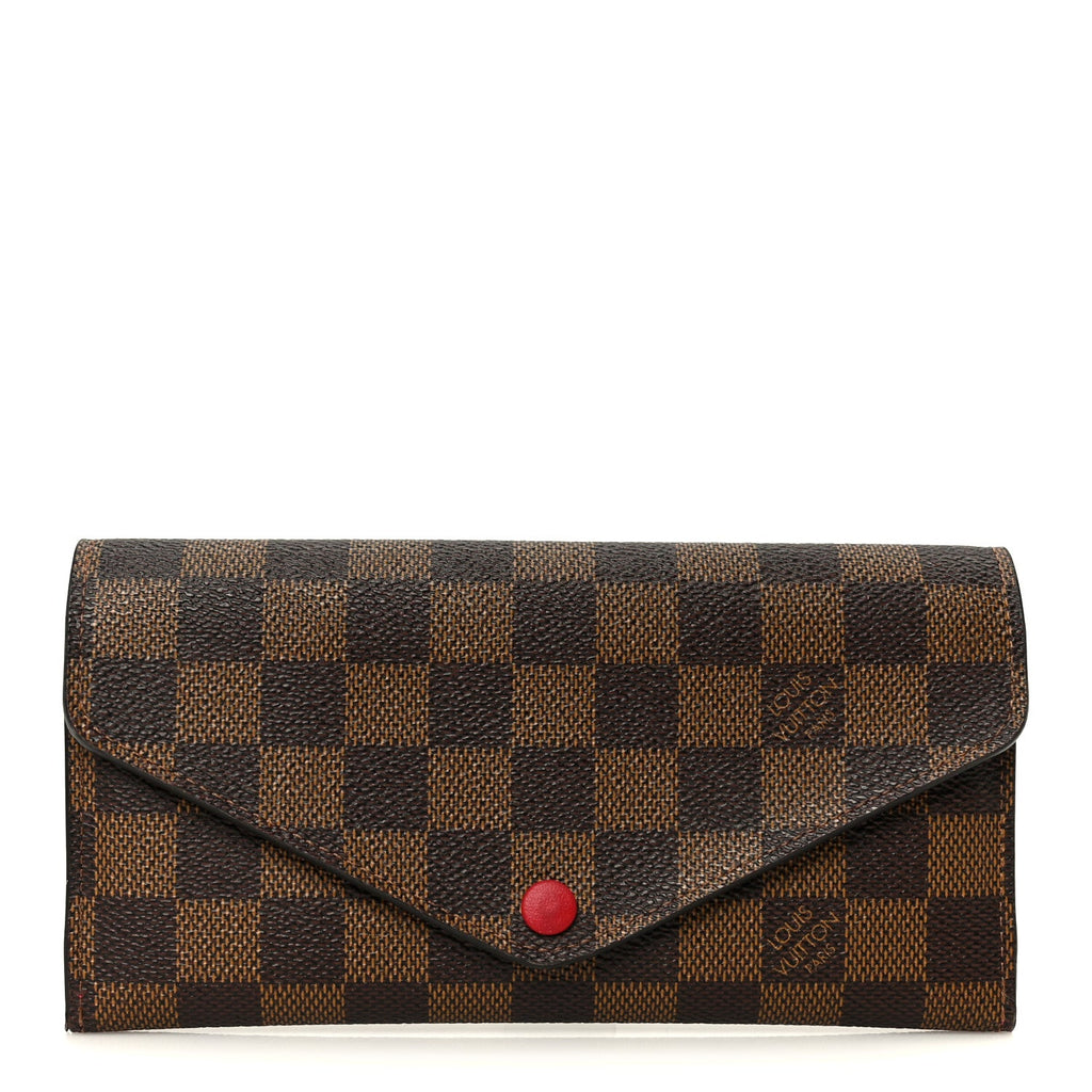 Damier Ebene Josephine Wallet Red