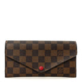 Damier Ebene Josephine Wallet Red