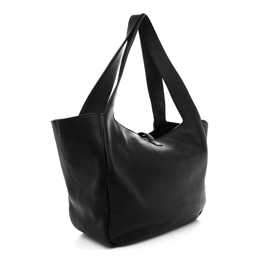 Grained Deerskin Bea Tote Black