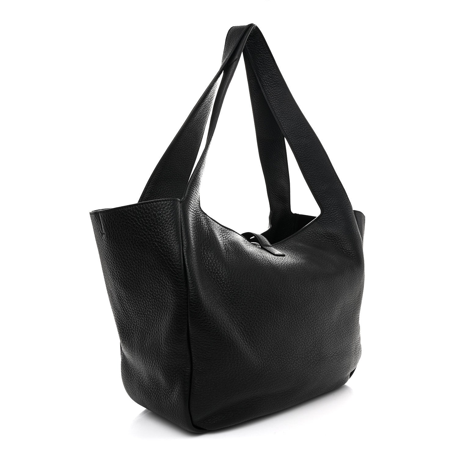 Grained Deerskin Bea Tote Black