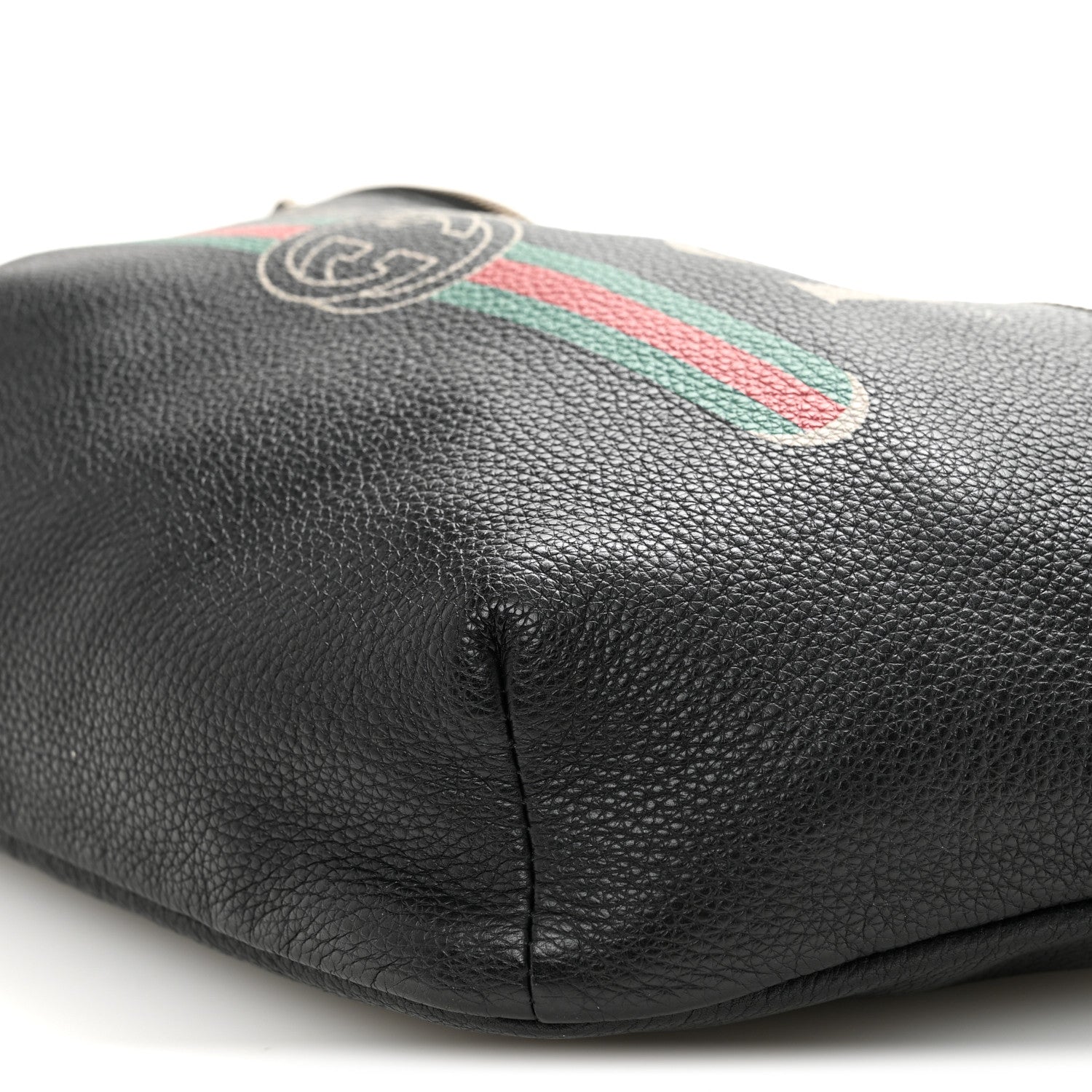 Grained Calfskin Logo Belt Bag Black