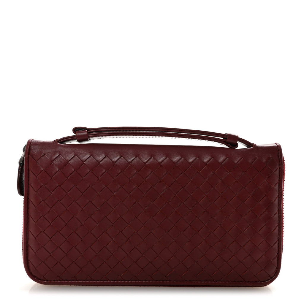 Nappa Intrecciato Travel Organizer Wallet Red