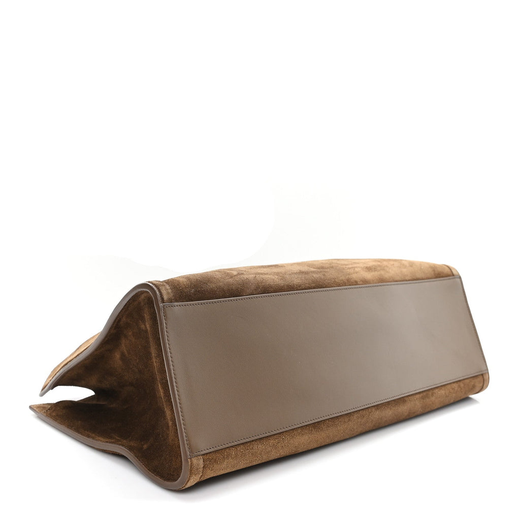 Suede Medium Kit Cabas Khaki