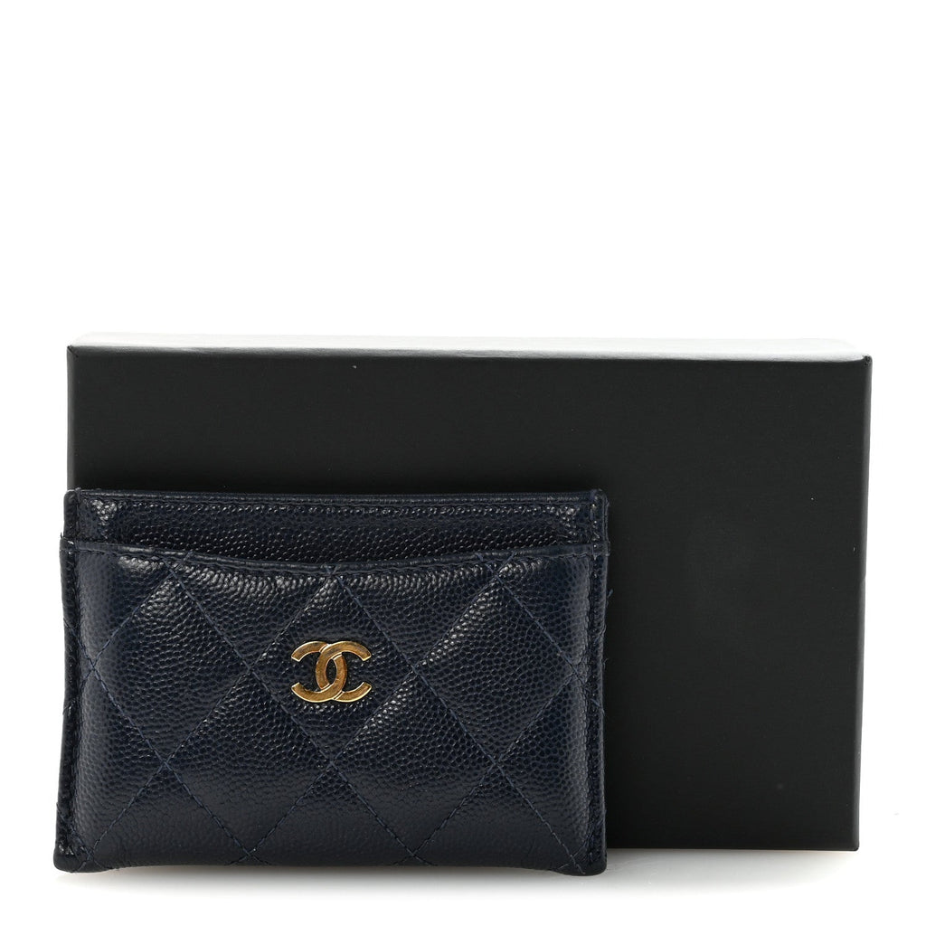 Caviar Quilted  Holder Navy