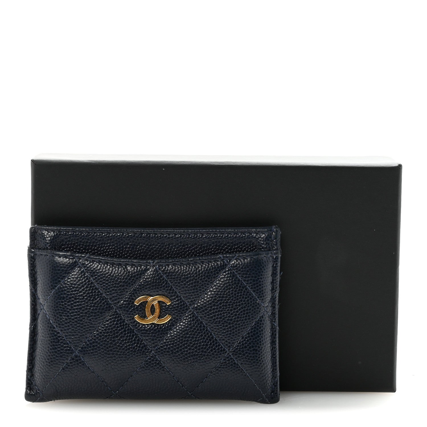 Caviar Quilted  Holder Navy