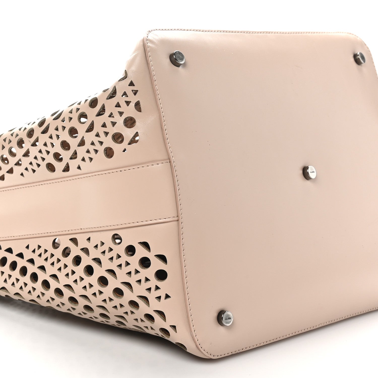Calfskin Laser Cut Tote Sable
