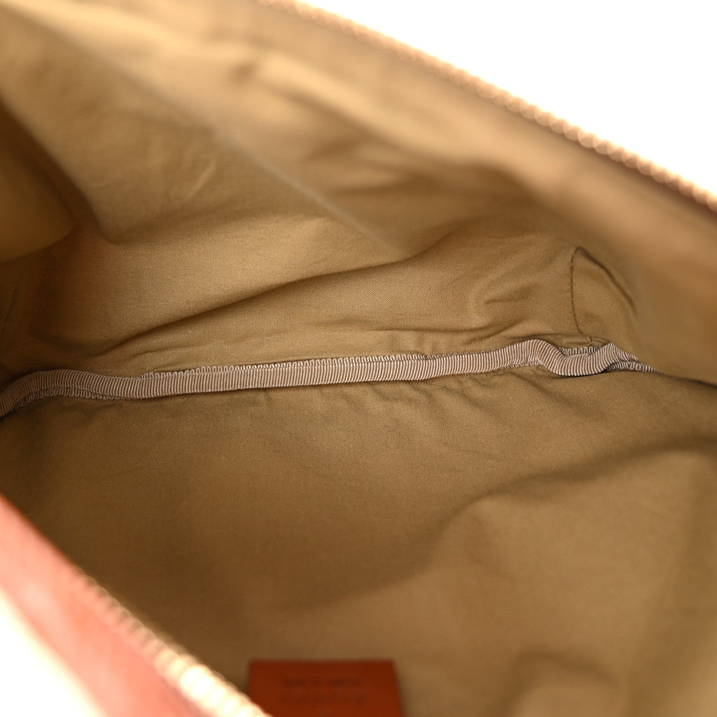 Vintage Canvas Web Belt Bag Sand Cuir