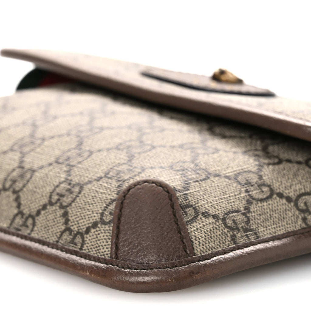 GG Supreme Monogram Neo Vintage Web Belt Bag Brown