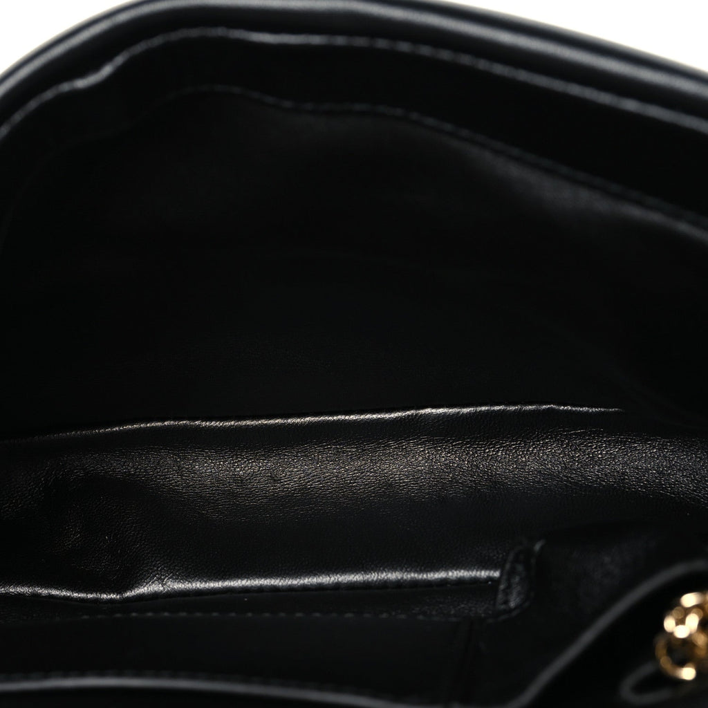 Lambskin Small GG Milano Top Handle Shoulder Bag Black