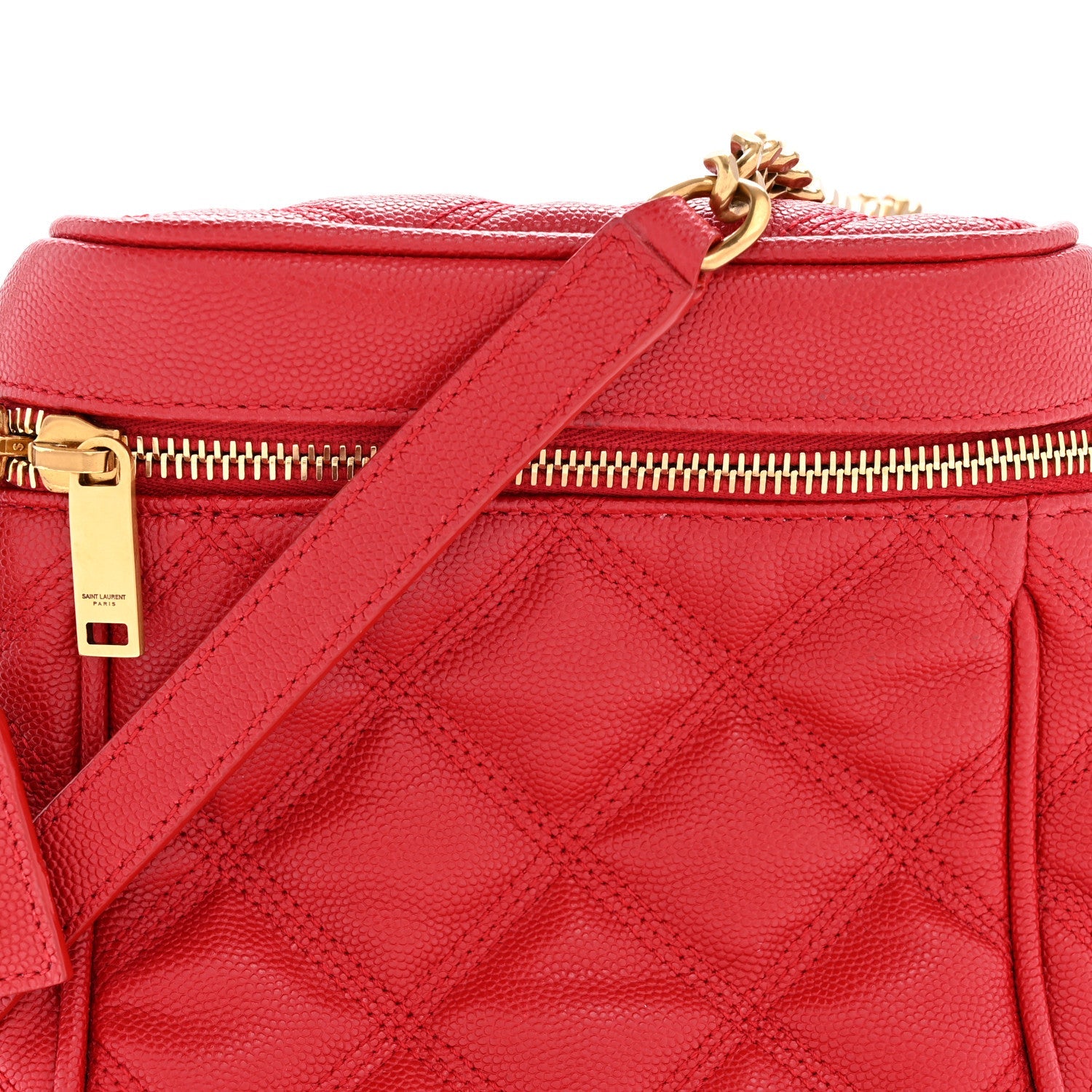 Grain de Poudre Quilted 80's Vanity Bag Rouge Eros