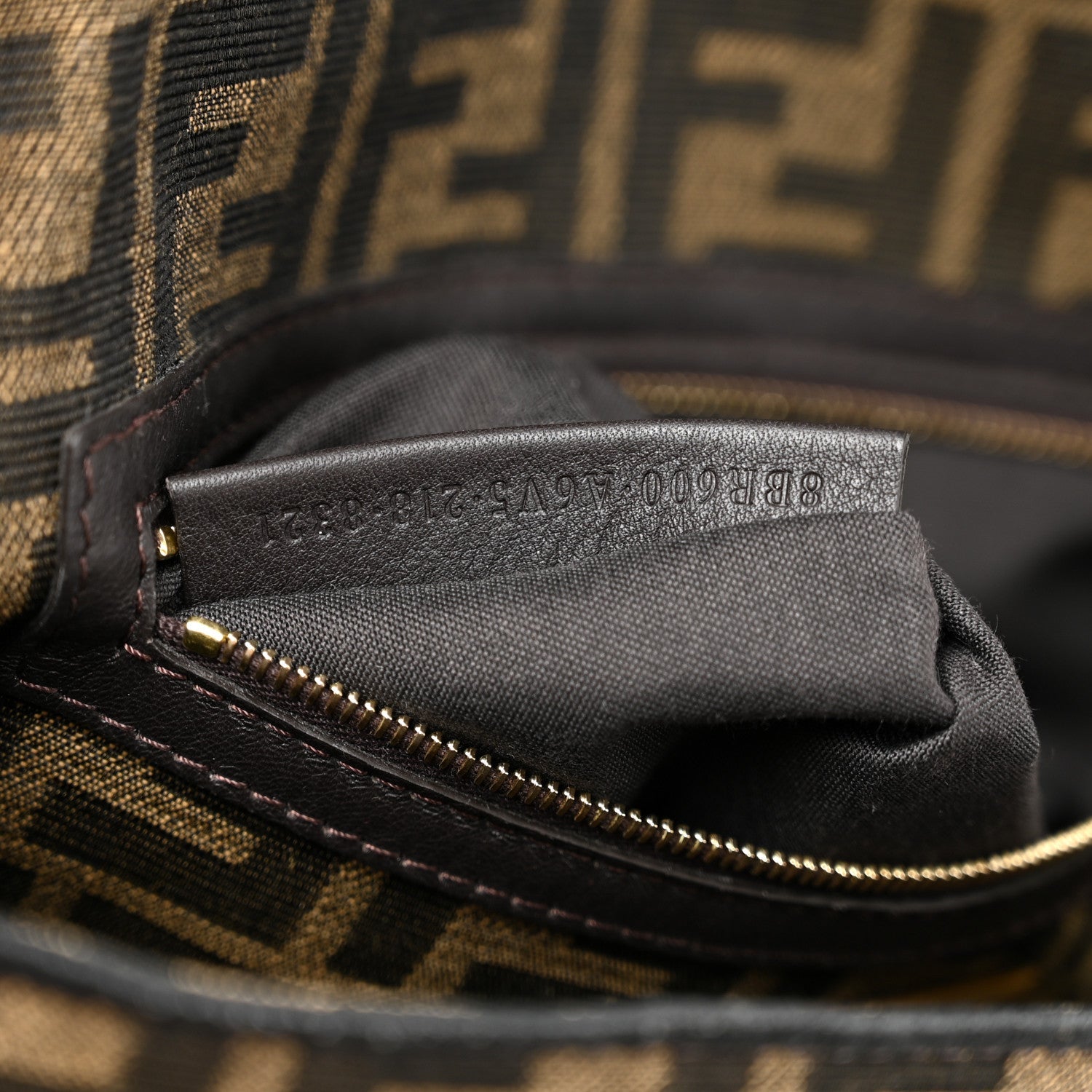 Fabric Jacquard FF 1974 Medium Baguette Tobacco Moro Black