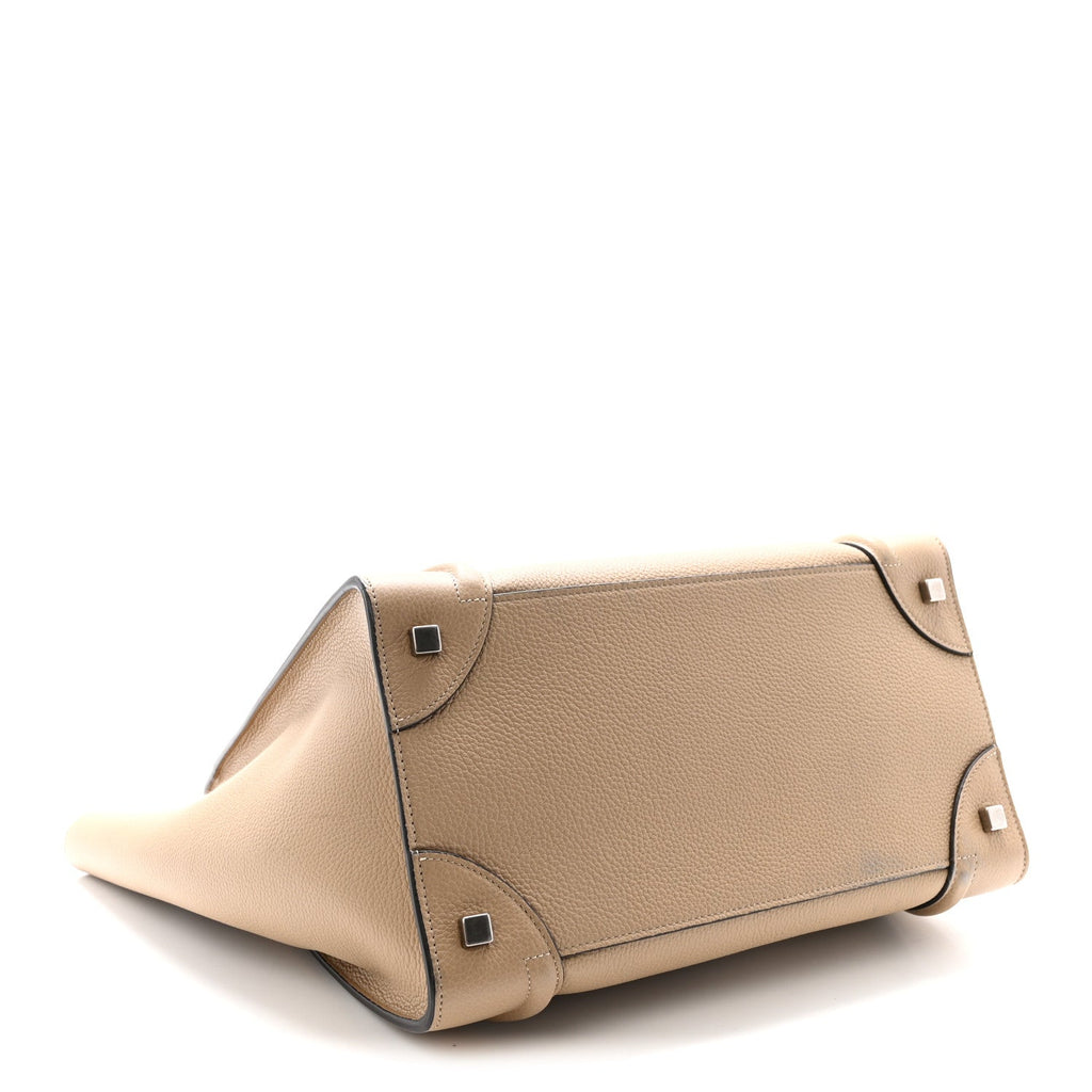 Drummed Calfskin Mini Luggage Dune