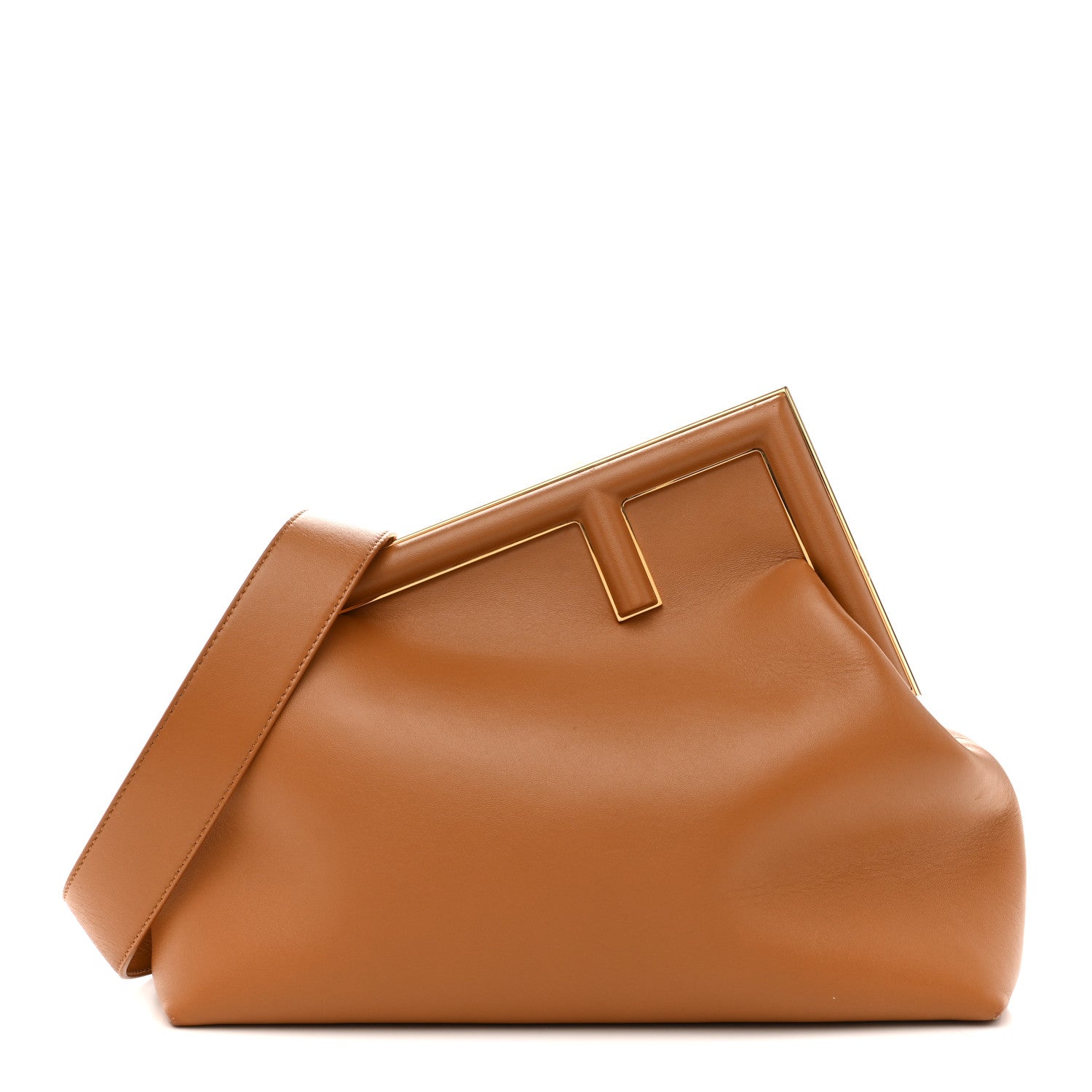 Shiny Nappa Medium Fendi First Caramello