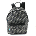 Oblique Calfskin Rider Backpack Beige Black