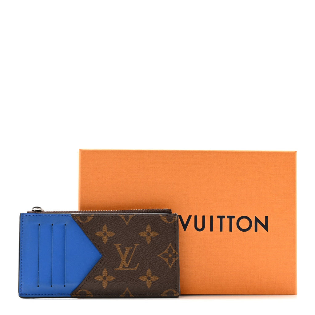 Monogram Calfskin Coin  Holder Indigo Blue