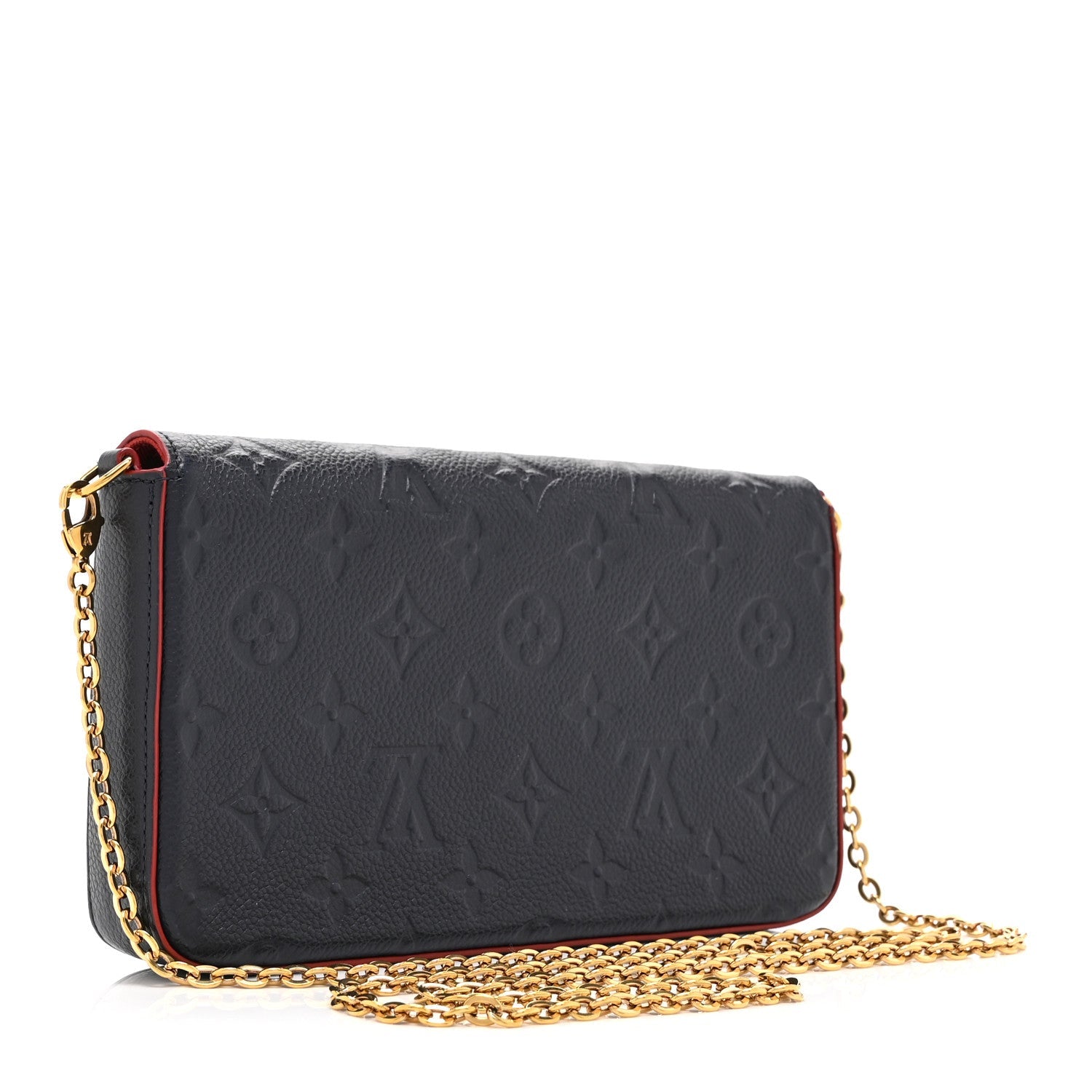 Empreinte Pochette Felicie Chain Wallet Marine Rouge