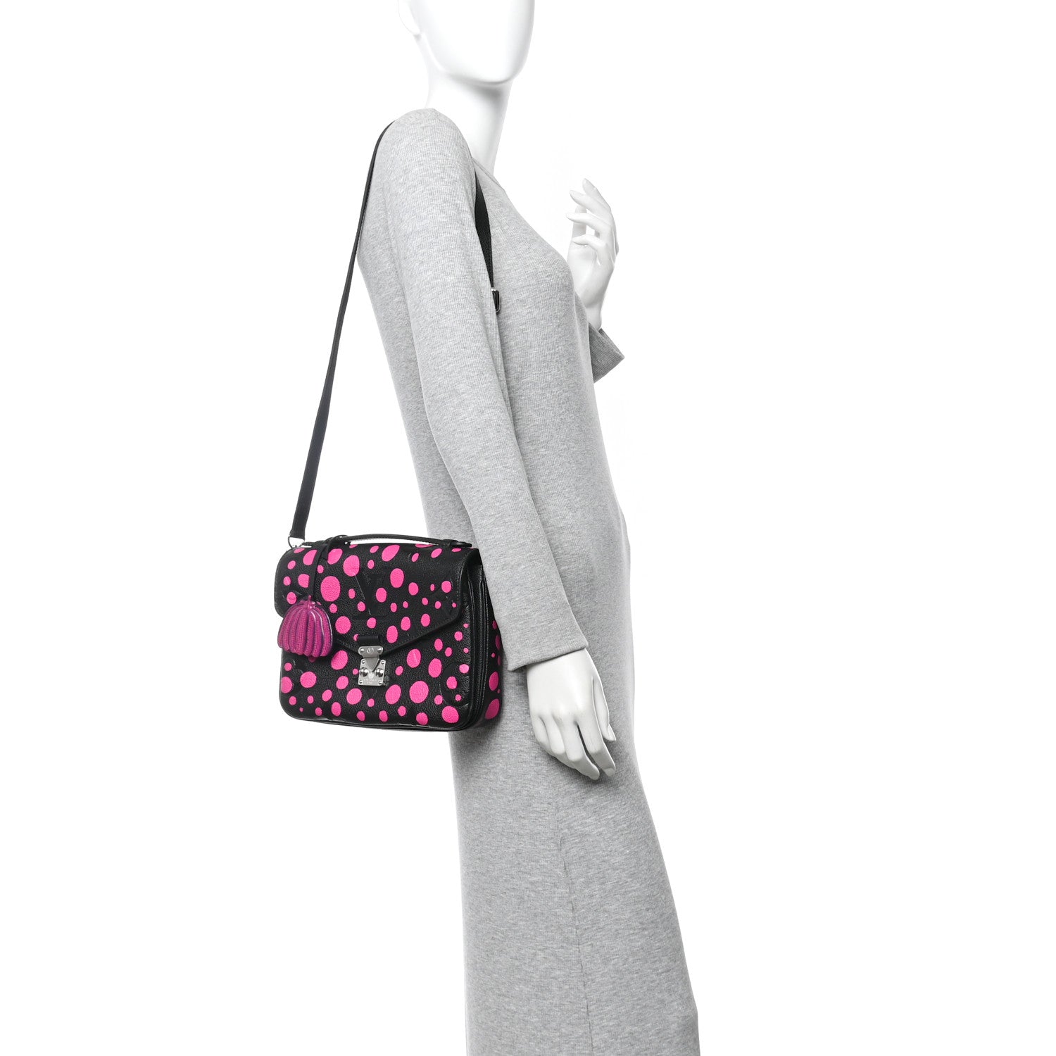 LV x YK Empreinte Monogram Giant Pochette Metis Black Fuchsia