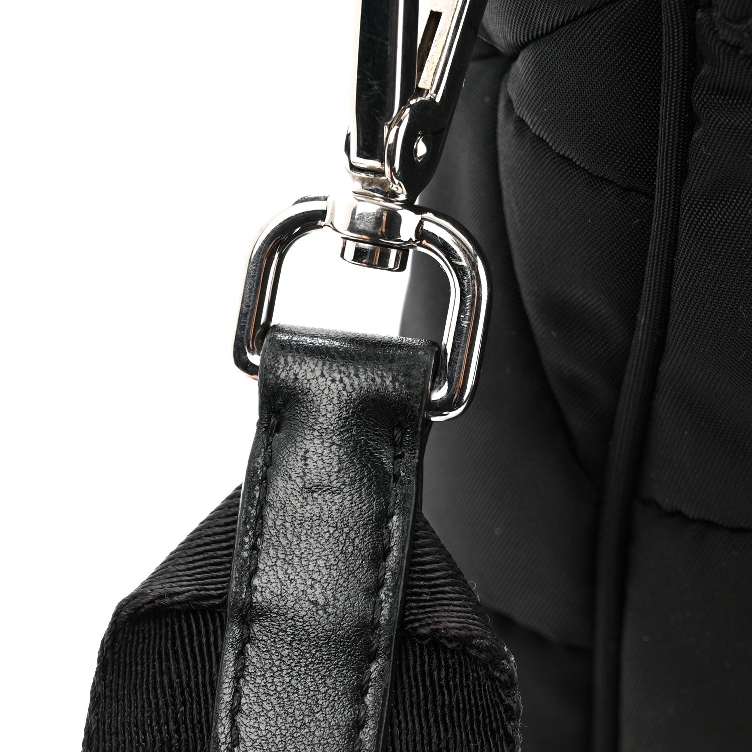 Re-Nylon Quilted Padded Flap Shoulder Bag Black
