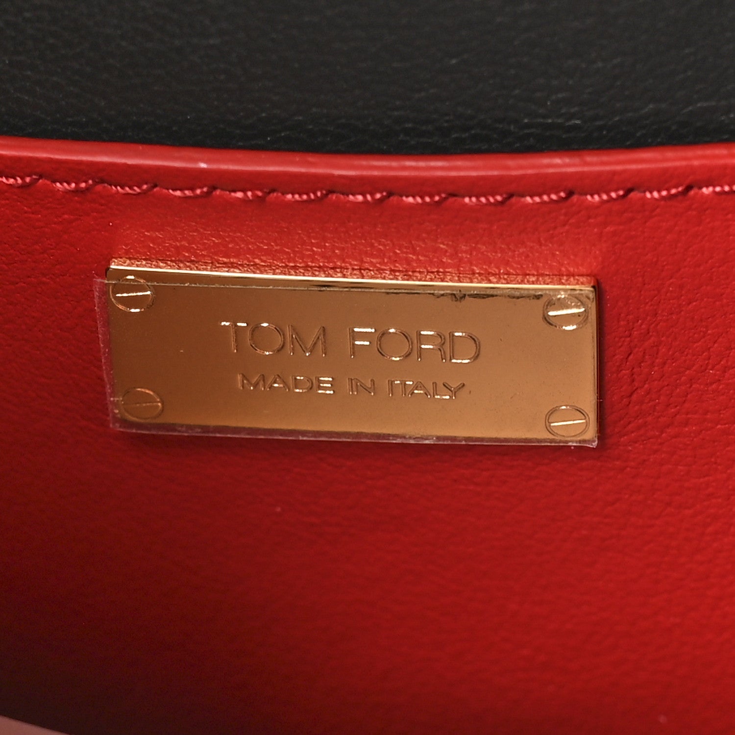 Calfskin Cosmo T Lock Chain Bag Red
