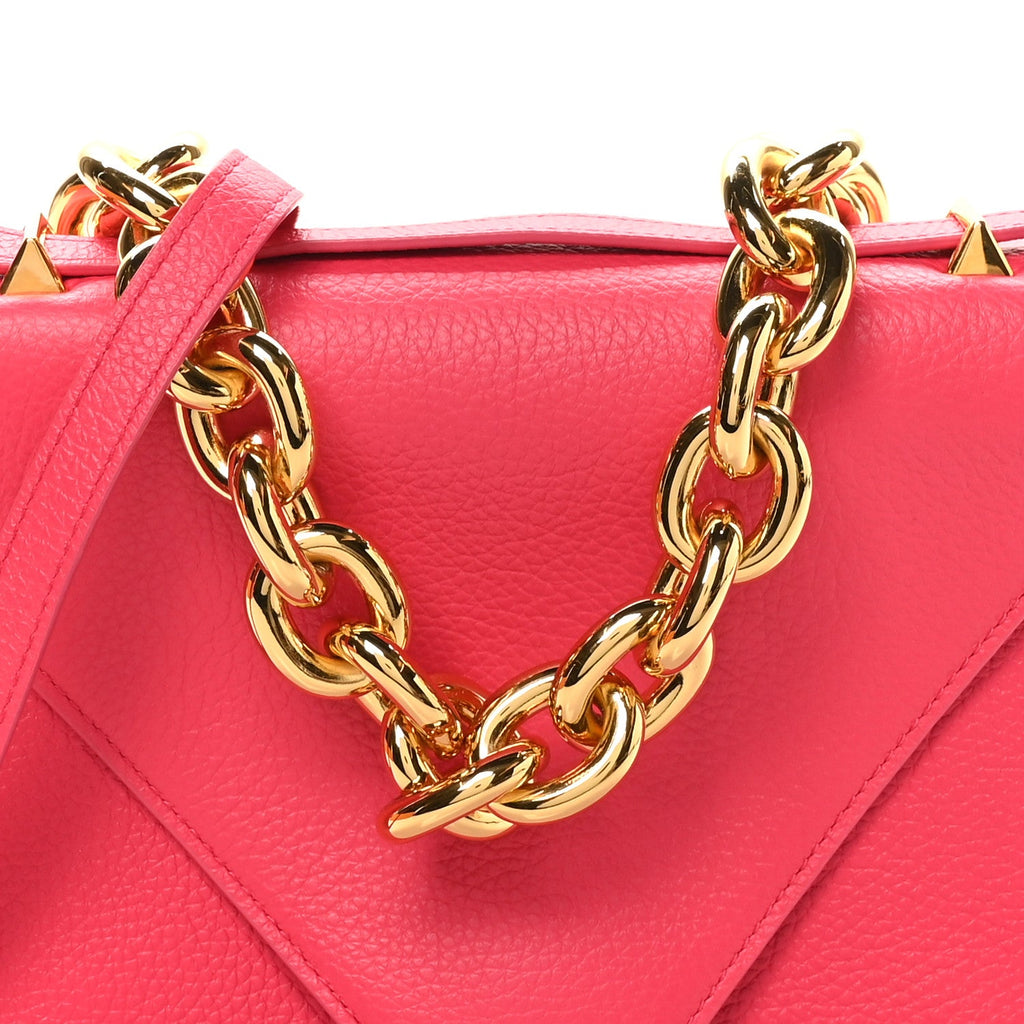 Calfskin Mount Envelope Bag Pink