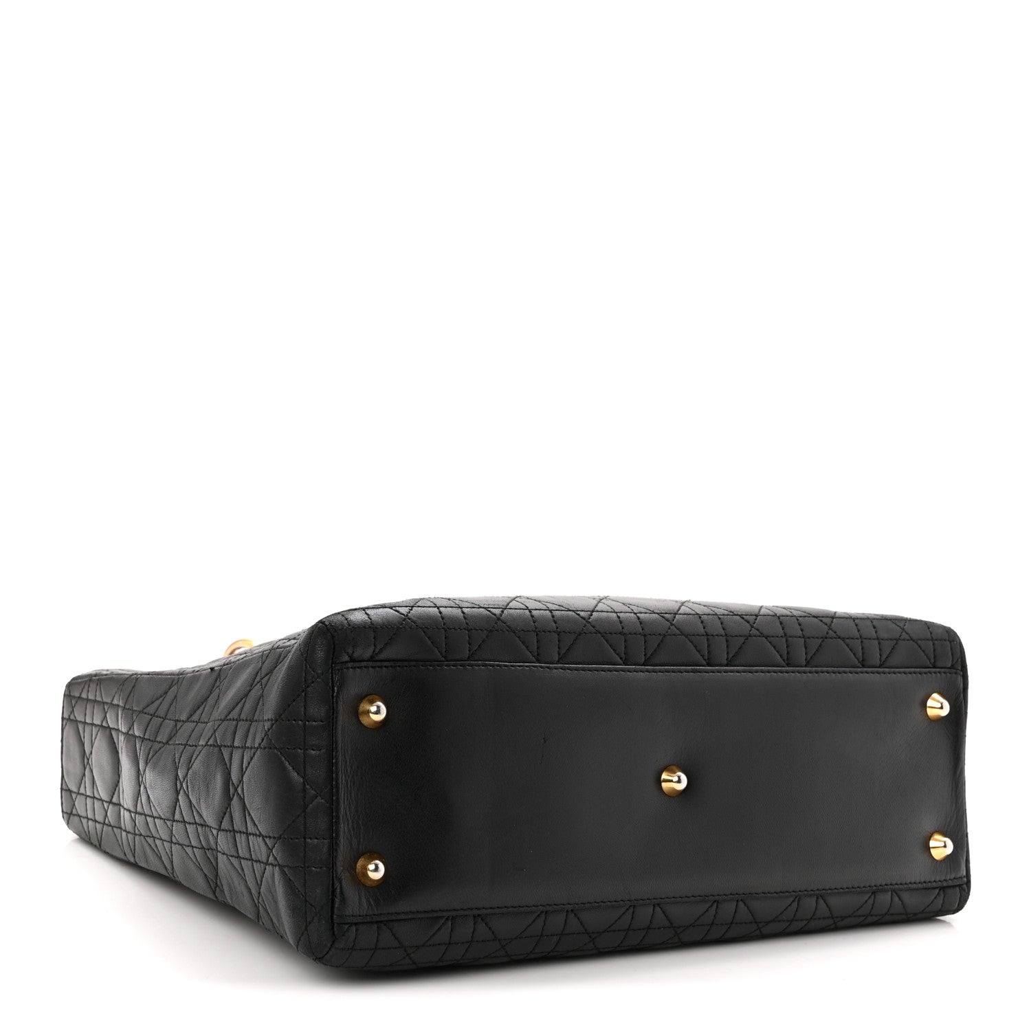 Lambskin Cannage Large Lady Dior Black